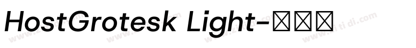 HostGrotesk Light字体转换